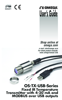 Thumbnail of document Manual - OS801A-USB Modbus IR Transmitter w/4-20 mA & USB outputs
